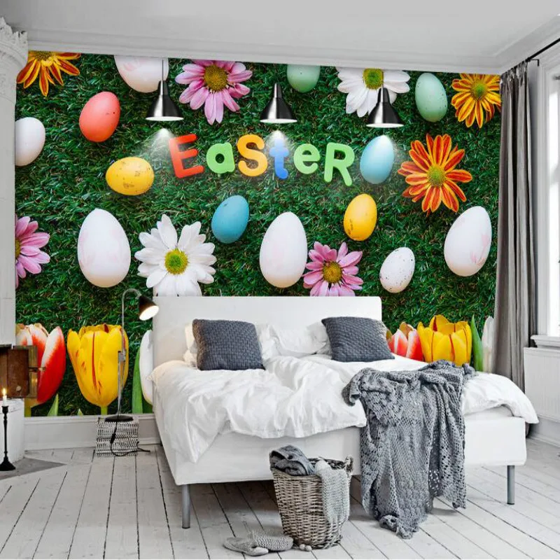 3d обои для стен с изображением яйца лужайки нетканого материала|3d wall paper|wall paperpaper