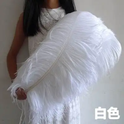 Оптовая продажа 100 шт./лот элегантные белые страусиные перья 70-75 см для рукоделия