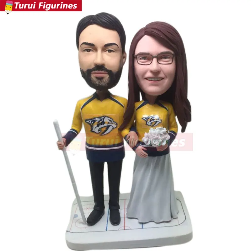 Bobblehead Жених персонализированные Свадебный торт Топпер свадебный | Дом и сад