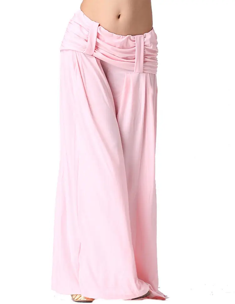 Pink Трико для танца живота брюки 9 цветов - Цвет: Pink