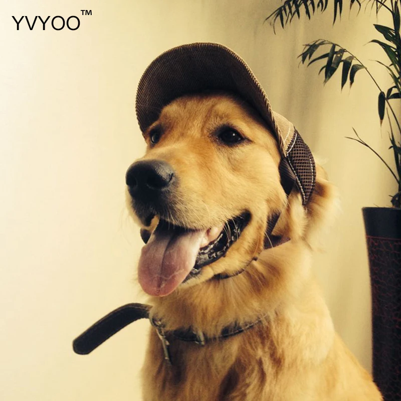 YVYOO Pet clothing accessories Fashion Dog Caps Handsome Baseball caps Outdoor sports Breathable Corduroy Hats 2 Color | Дом и сад