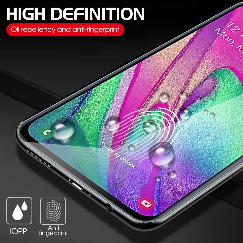 Закаленное стекло с полным покрытием для Samsung Galaxy A40 полноразмерная Защита экрана
