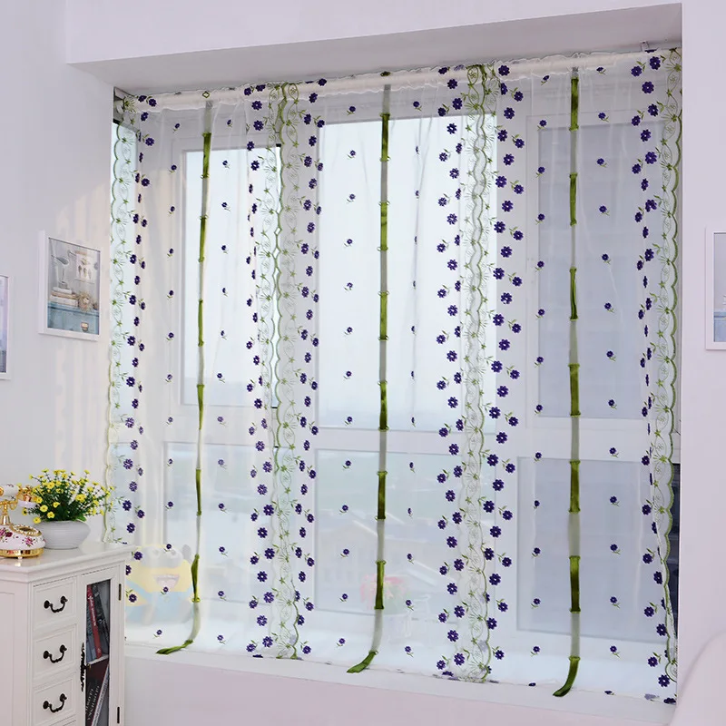 80 см ширина вышитая газовая вуаль отвесные римские шторы скрининг на окна для