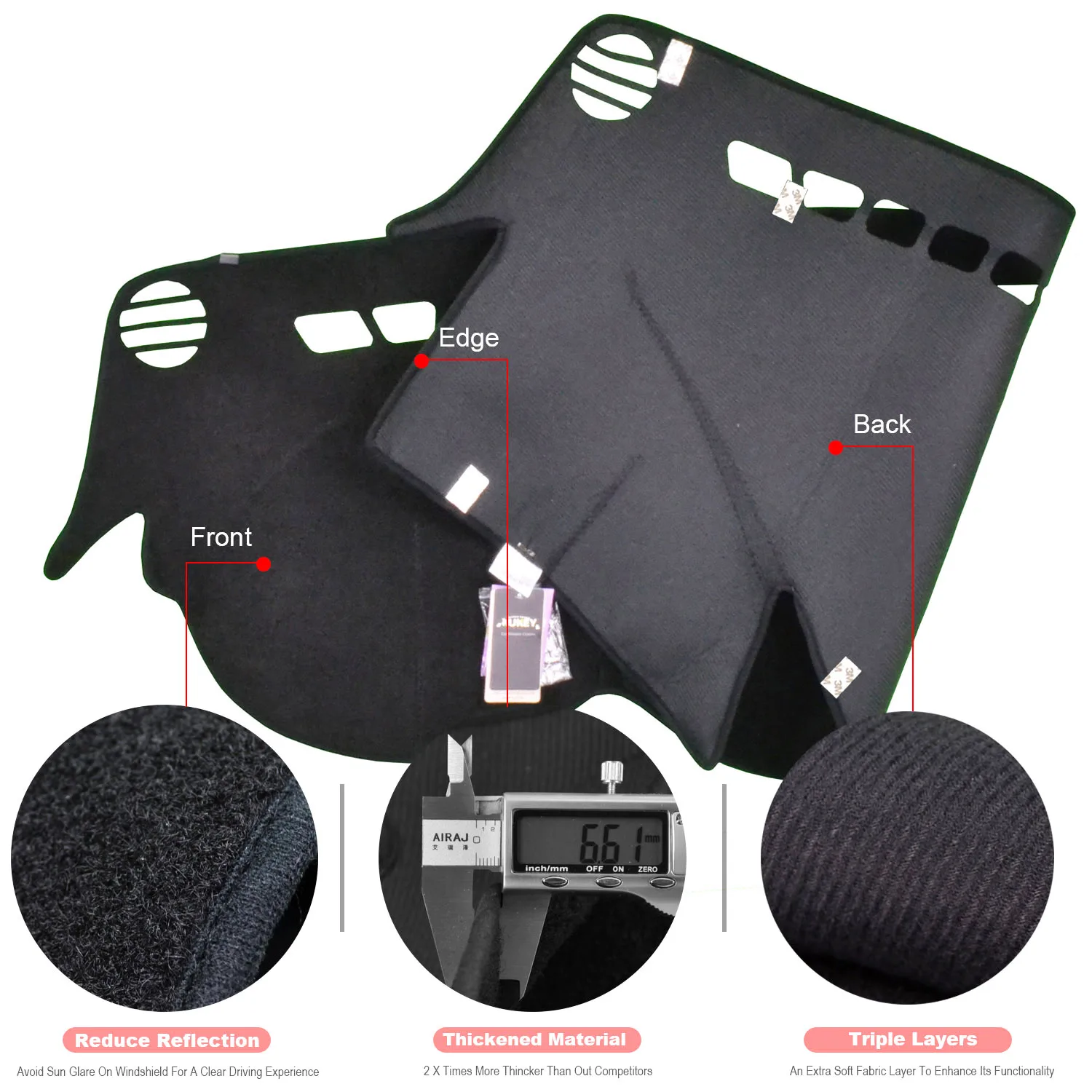 Коврик Xukey для приборной панели Солнцезащитный ковер Hyundai Sonata 2011 2012 2013 2014|carpeting