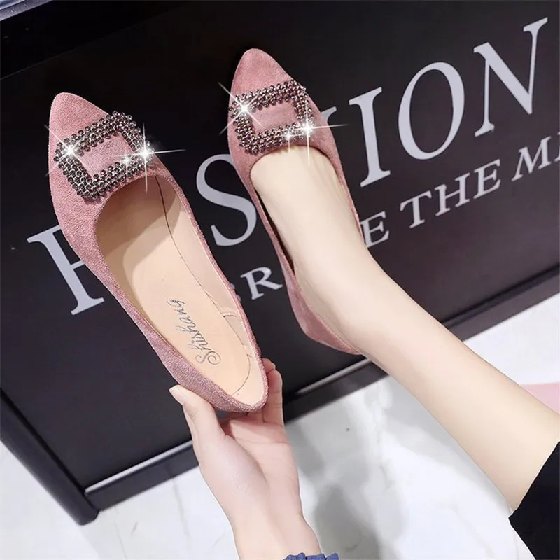 Новый Для женщин одноцветные замшевые Туфли без каблуков модные высокое