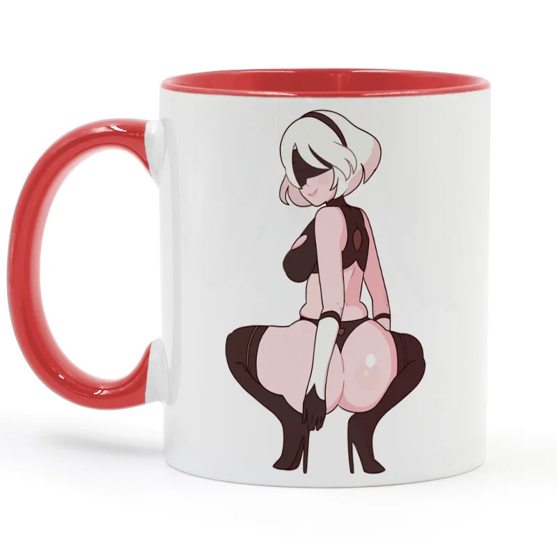 2B Pinup кофейная кружка керамическая чашка цвет ручки Внутри Подарки 11 унций