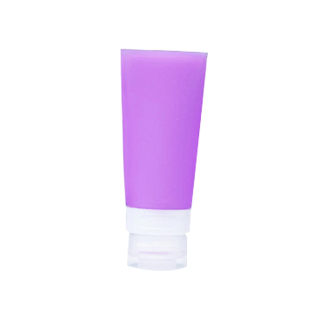 Purple 60ML Пустые Силиконовые бутылки для путешествий лосьон шампунь Тюбик-Контейнер Косметический портативный - Цвет: Purple 60ML