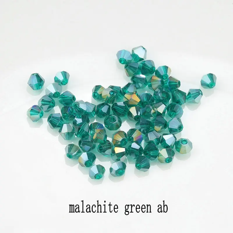 malachite green ab 1000 шт большая сумка красочные 4 мм кристалл Бикона бисер стеклянные бусины Свободные бусины браслет аксессуары - Цвет: malachite green ab