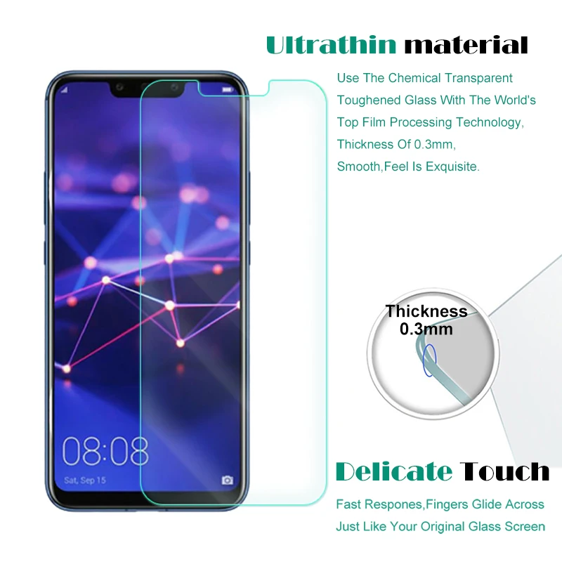 2 шт. Премиум Закаленное стекло для huawei mate 20 Lite Защитная пленка для экрана чехол для mate 20 Lite чехол для телефона