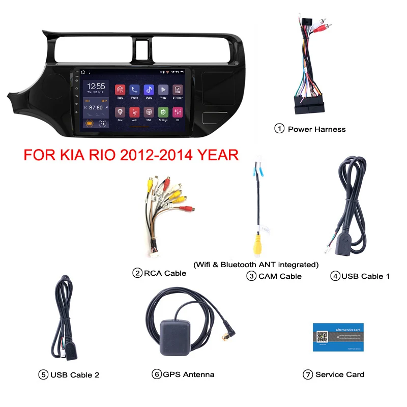 2G ram 32G rom 9 дюймов android 8,1 автомобильный dvd-плеер для KIA rio K3 2012- аудио радио мультимедиа gps навигация