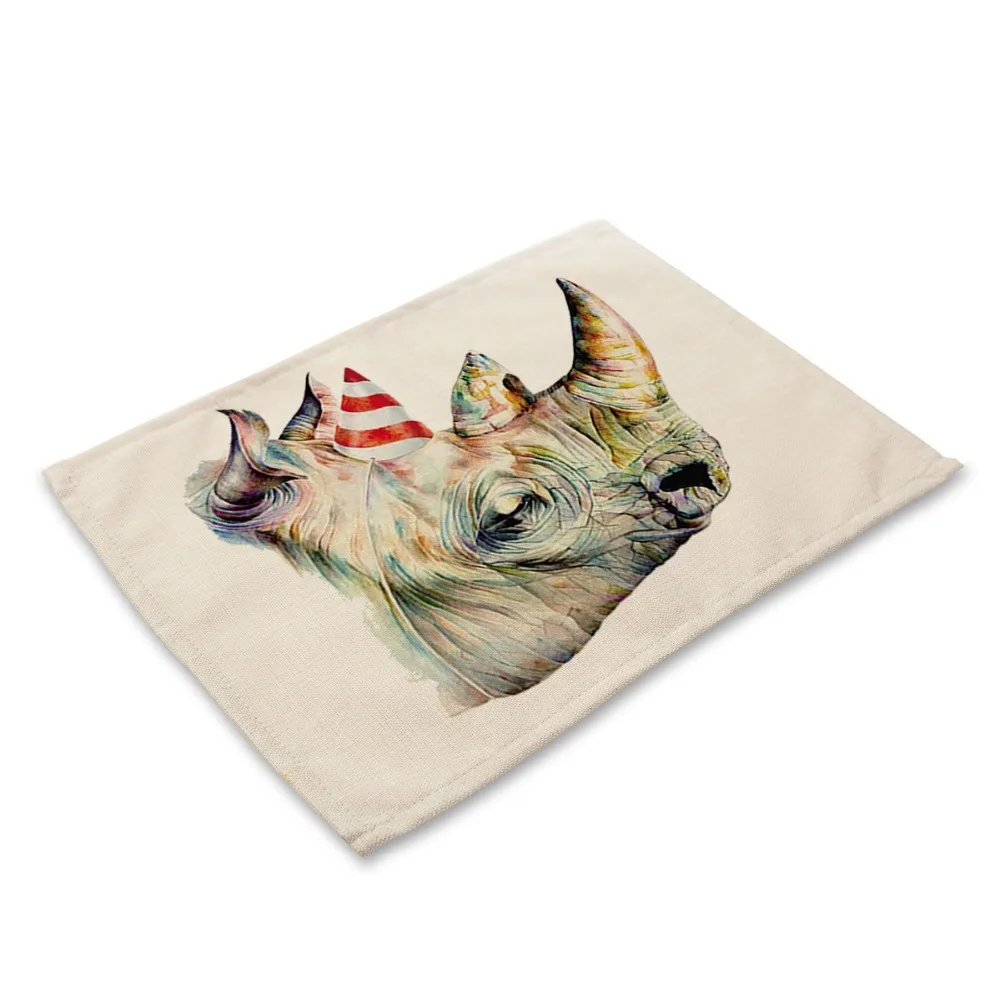 Набор креативных салфеток для обеденного стола в виде животных 42*32 см миска с