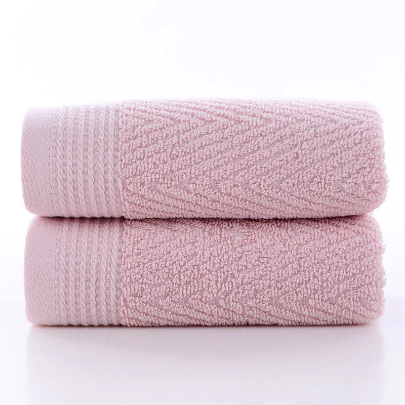 light pink Новинка, модные полотенца для ванной комнаты для взрослых, мягкие хлопковые полотенца, 2 предмета, полотенца для мытья лица, 34x72 см, одна пара - Цвет: light pink