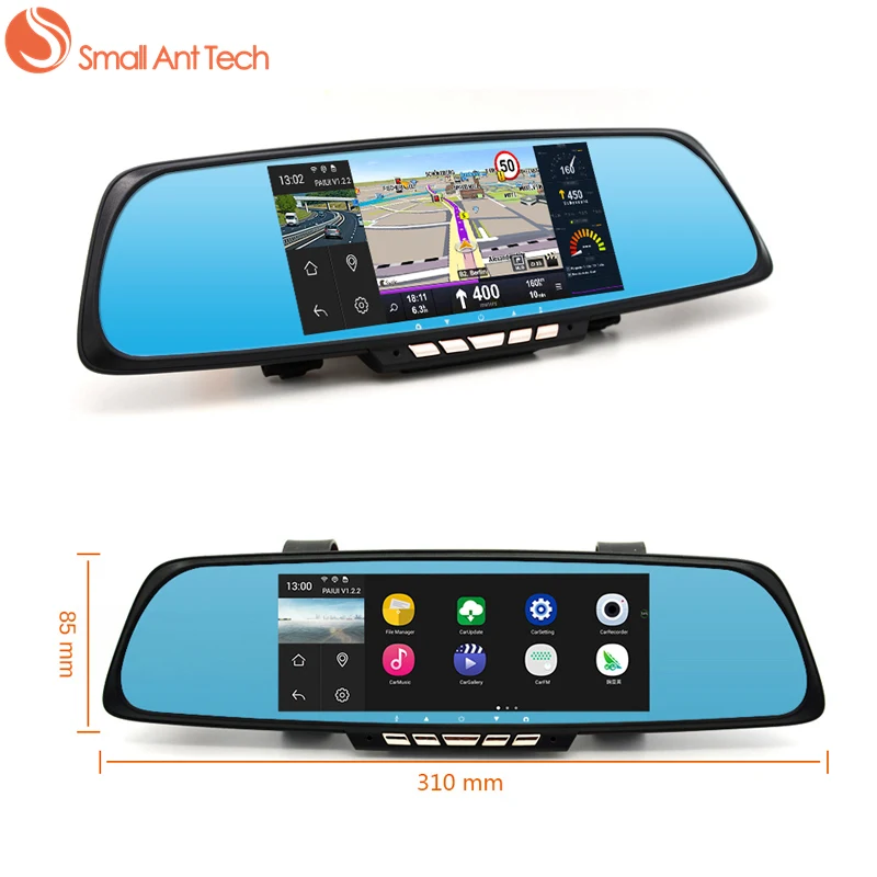 Smallanttech FHD 1080 P автомобиля Зеркало заднего вида DVR Камера GPS видео Регистраторы
