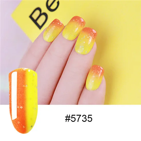BP-5735 BORN PRETTY, 10 мл, Термальный, меняющий цвет, Гель-лак, мерцающий, блестящий гель, сменный цвет температуры, замачиваемый, УФ светодиодный лак для ногтей - Цвет: BP-5735