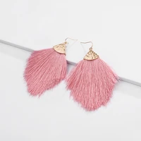 zwpon 2019 bohemian triangle tassel earrings for women fashion geometric spring earrings jewelry wholesale