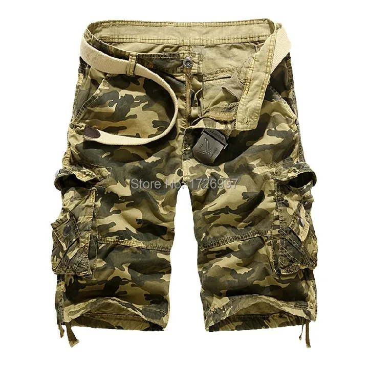 Fashion 2015 summer new loose casual camouflage cargo shorts big yards multi pocket men's movement beach | Мужская одежда