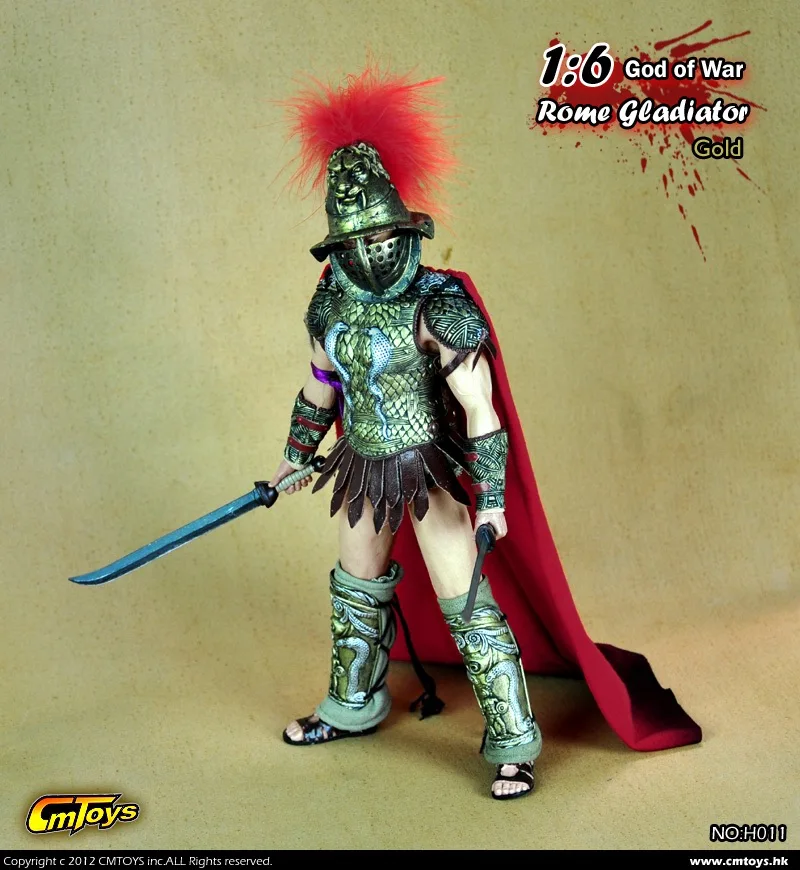 [ESTARTEK] CmToys H011 1/6 римские гладиаторы Spartacus God of War Warlord Edition Золотой Доспехи костюм набор для 1" Фигурка DIY