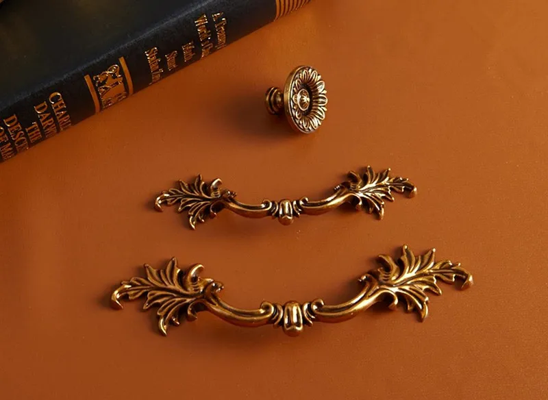 5 стилей ретро ручки для выдвижных ящиков античная латунная ручка комода кухни в
