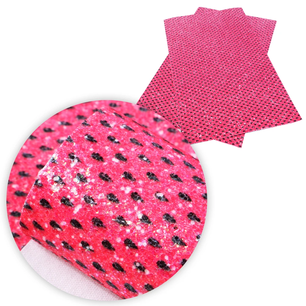 David accessories 20*33cm Stripe Easter Egg Chunky Glitter Faux Synthetic Leather Fabric DIY Sewing Knotbow Bag Material 1Yc5646 | Дом и сад