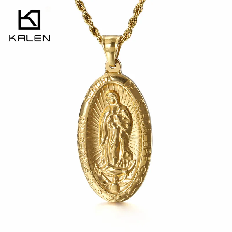 Цепочка с кулоном в виде Иисуса из нержавеющей стали|Ожерелья подвеской| |