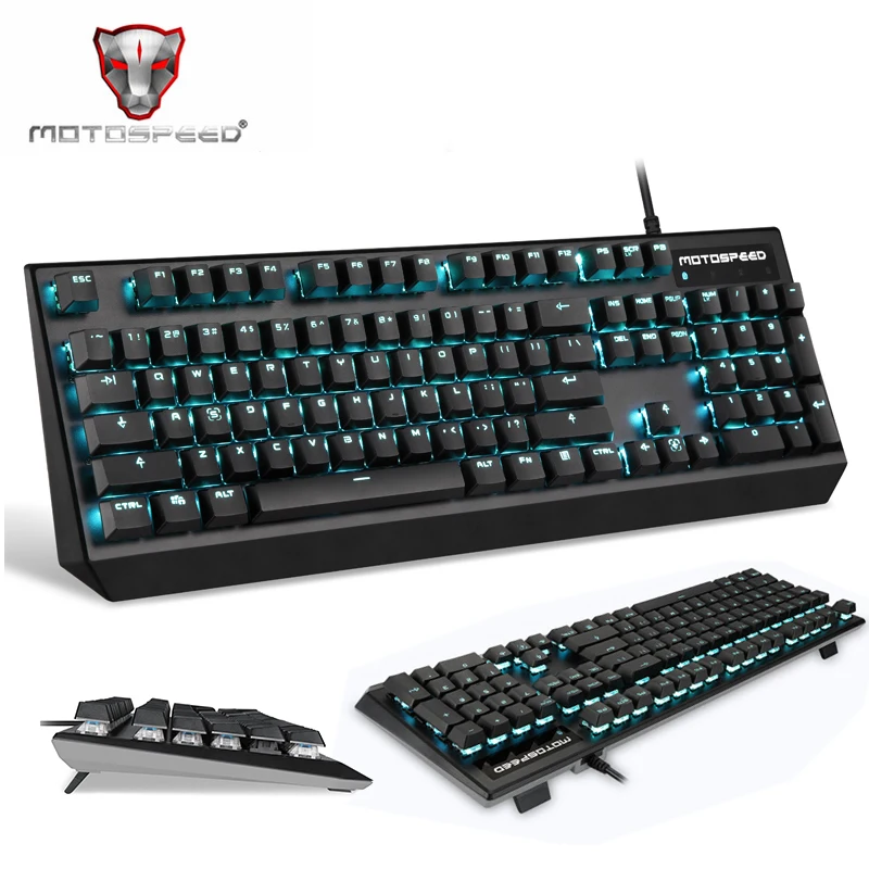 Motospeed K95 механическая клавиатура 104 клавиши синий переключатель эргономичная