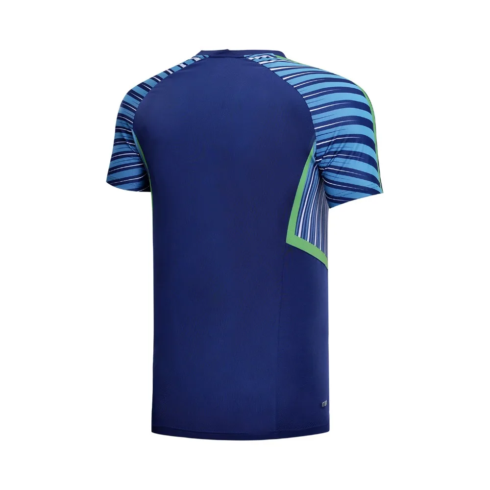 Мужские футболки для бадминтона Li Ning футболка из 100% полиэстера с дышащей