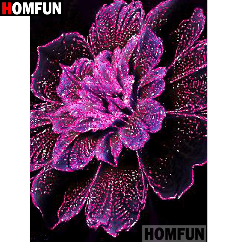 Алмазная живопись HOMFUN 5D &quotЦветущий цветок&quot полный квадрат/круглая дрель 3D