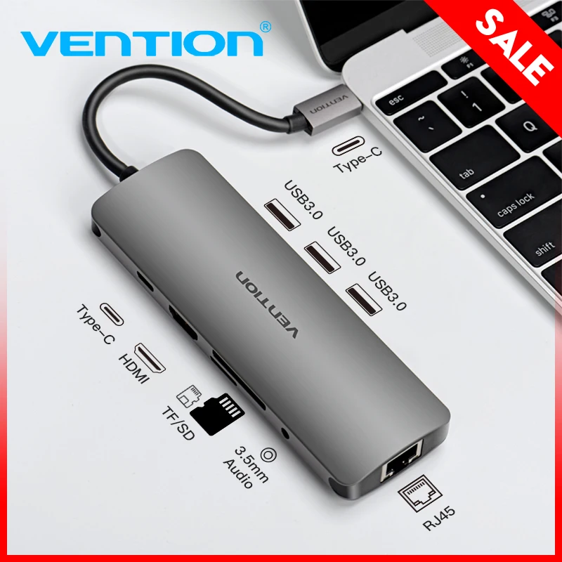 Vention USB C концентратор типа к HDMI 3 0 thunderbolt RJ45 адаптер для MacBook Samsung S8/S9 Huawei P30 Pro usb-c |