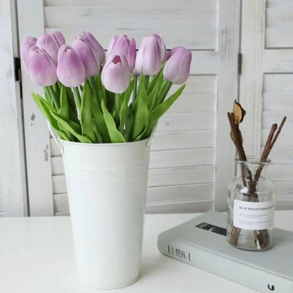 1 шт. ПУ тюльпаны Искусственные цветы Настоящее касание искусственное para decora мини