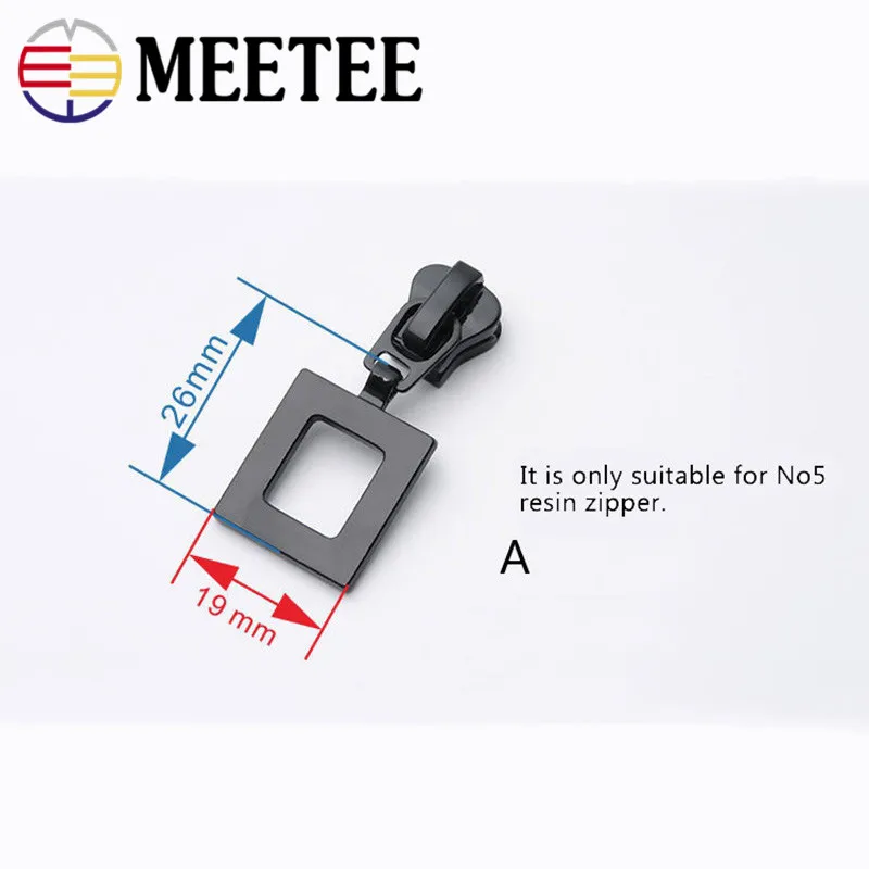 Meetee 5 шт. 5# молния из смолы Silder металлическая молния Hesd для смолы молния DIY Одежда Нижняя верхняя фурнитура украшения аксессуары G6-3