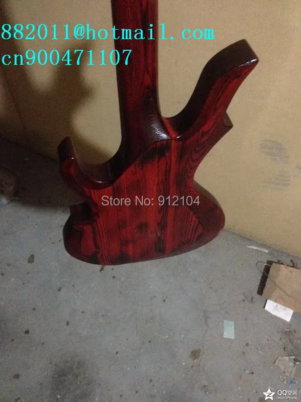 Новая незаконченная электрогитара красного цвета с elm тело и шея Сделано в Китае +