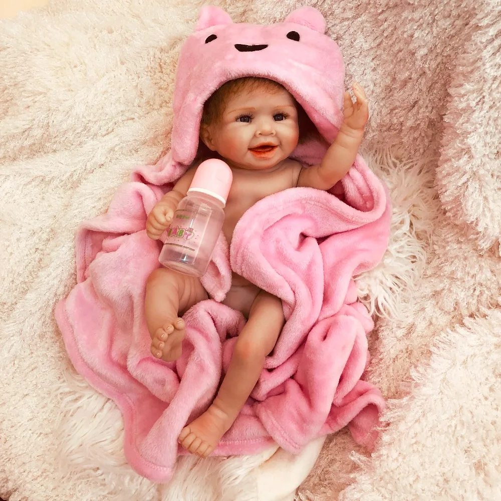 Сладкая улыбка девочка Reborn Baby Doll 20 дюймов силиконовые виниловые реалистичные