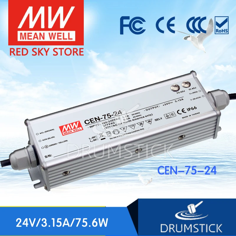 MEAN WELL CEN 75 24 24V 3.15A meanwell 6 W одиночный выход индикатор питания|24v supply|mean well 24vsupply 24v |