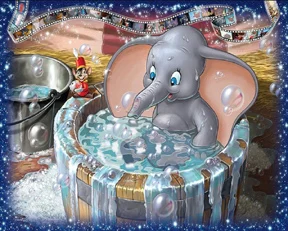 4 Милый dumbo полный квадратный/круглая Алмазная вышивка Olifant Детские бриллианты смола мультфильм вышивка крестиком домашний Декор подарок - Цвет: 4