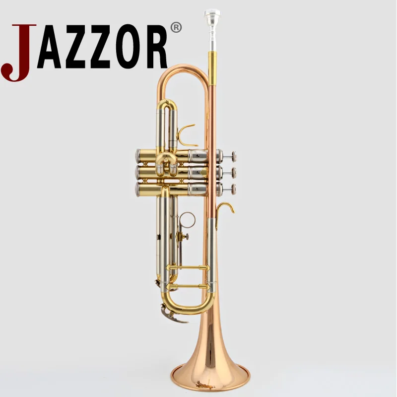 JAZZOR JBTR-430 Профессиональный B плоский Труба фосфорно-медный труба мундштук жесткий