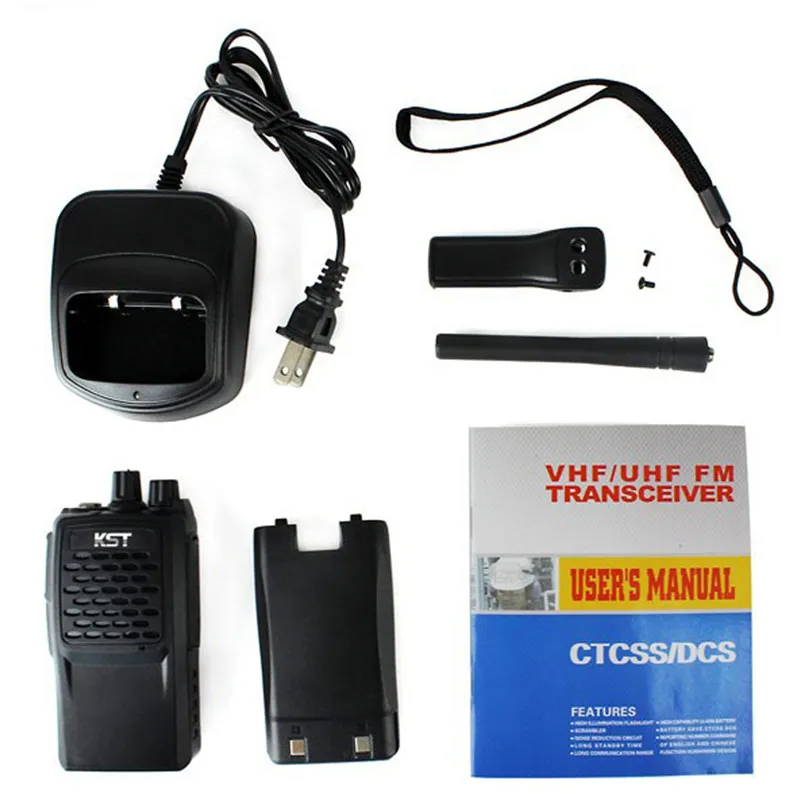 

10pcs New Black Portable Ham CB Radio Walkie Talkie KST K-N2 8W 16CH UHF 400-500MHz Two Way Radio Communicator Interphone