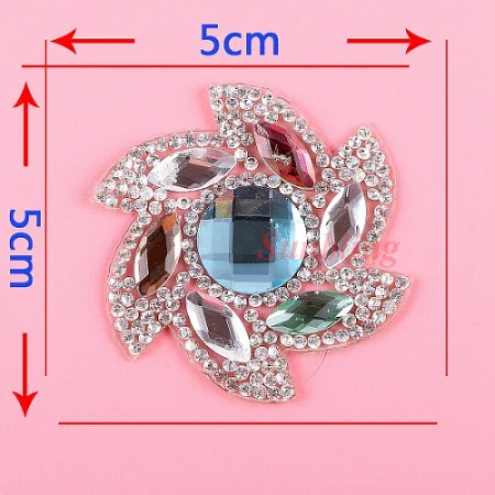 Style 3 DIY патчи DMC класс хорошее качество Стразы цветочный узор прозрачный цвет кристалл железо-на горячей фиксации модные патчи - Цвет: Style 3