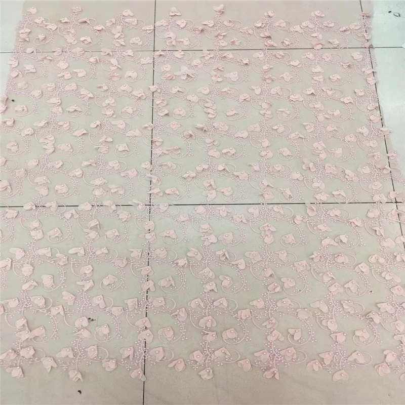 VILLIEA африканская Тюлевая кружевная ткань розовая французская высокого качества