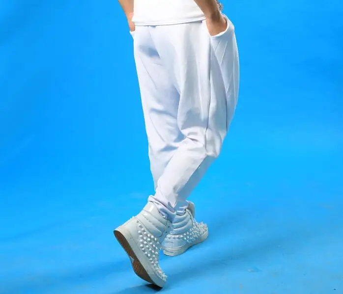 Мужские штаны шаровары для сцены певицы танцев рок модные уличная звезда новинка