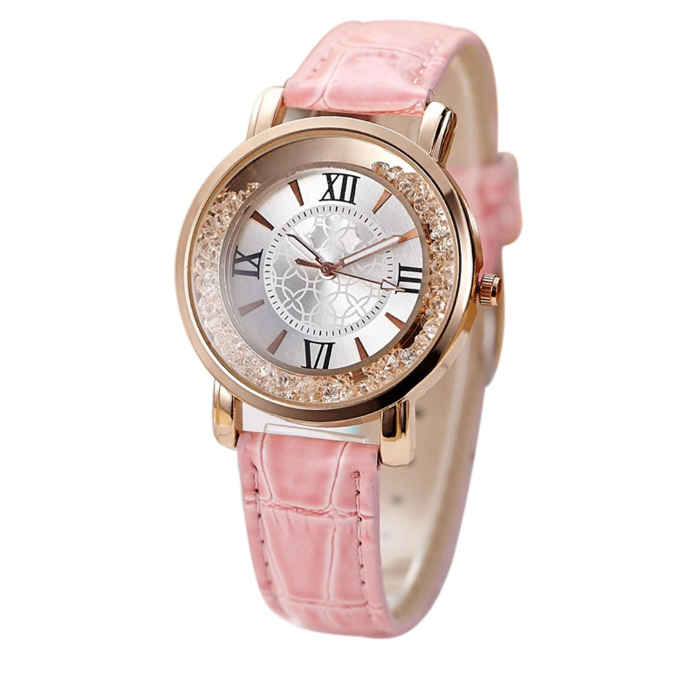 Модные женские кварцевые наручные часы reloj mujer стразы инкрустированные круглым