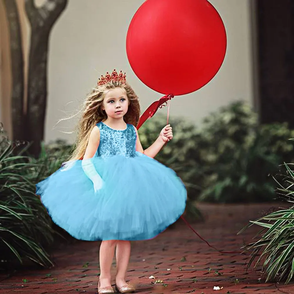 4 вида цветов платье на свадьбу для девочек сезон весна-лето Детские праздничные