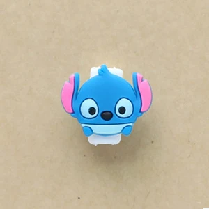 stitch 1 шт. прекрасный мультфильм зарядное устройство для сматывания кабеля защитный чехол Saver 8 Pin линия передачи данных протектор наушников шнур Защитная крышка рукава - Цвет: stitch