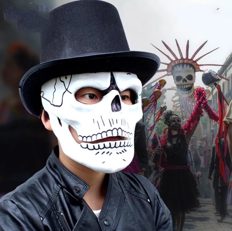 Movie 007 ghost bond party mask Skull Skeleton Scary Halloween film theme Bond cosplay props resin | Дом и сад