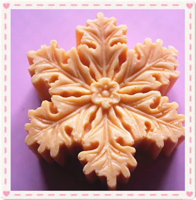 

Silicone soap mold C135 Snowflake shape fondant cake chocolate clay mould wholesale mould tools