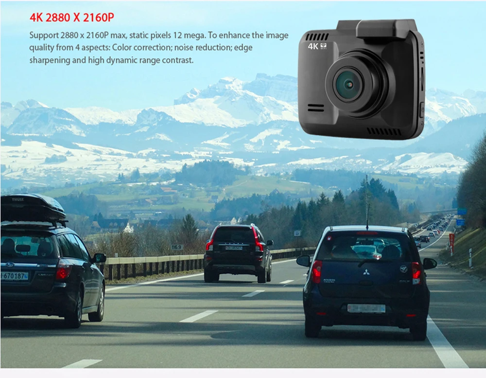 Olysine 4K Super HD 2160P мини Автомобильная dvr камера Novatek 96660 gps трекер Dashcam 1080P видеорегистратор ночного видения авто Регистратор