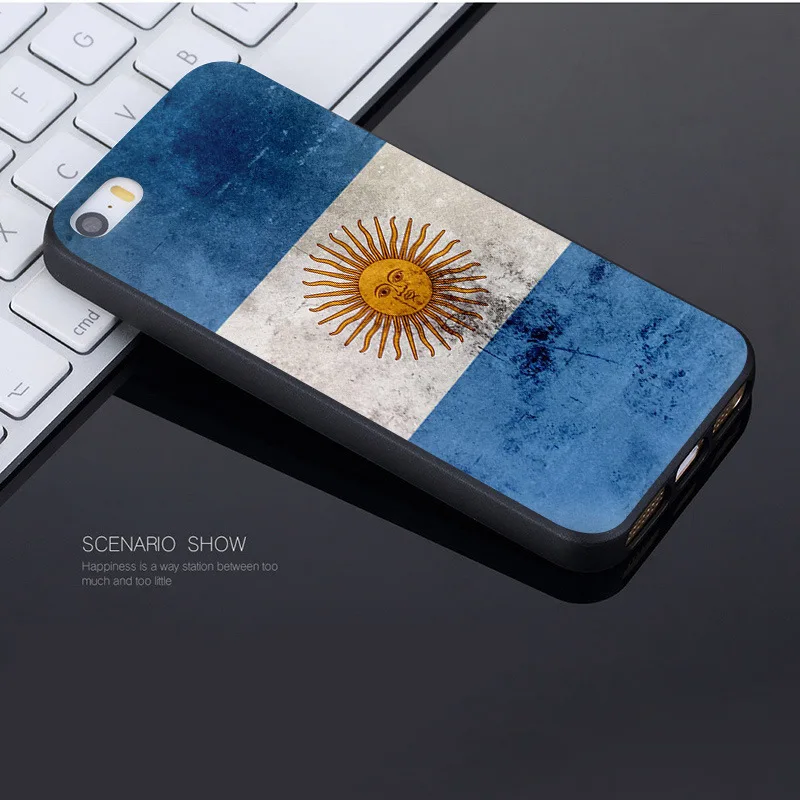 Чехол MaiYaCa для iphone 7 6 X флаг Аргентины баннер чехол Apple iPhone 8 6S Plus XS XR SE