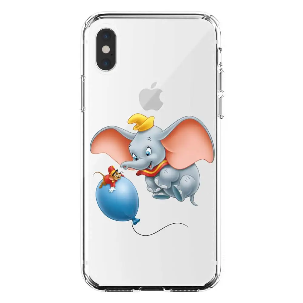 TPU Милый мультфильм анимированные Disneys Dumbo Мягкий силиконовый чехол для iPhone 11 Pro MAX 6 7 8Plus SE 5 5S 6 7 8 MAX XR XS X10 чехол для телефона - Цвет: TPU