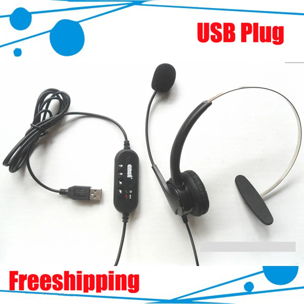 Monaural телефонная гарнитура прямое подключение к USB и микрофону для call center |