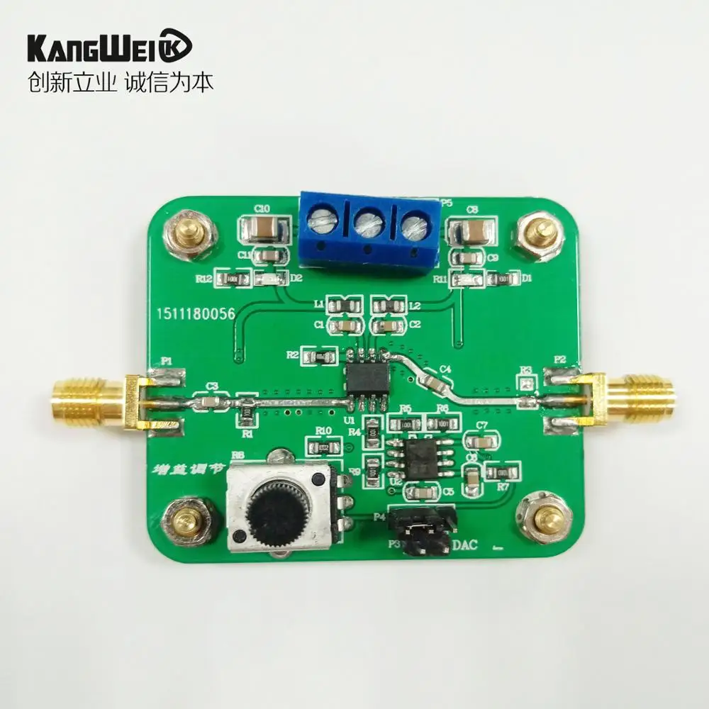 Для усилителя напряжения VCA810 с контролируемым коэффициентом усиления