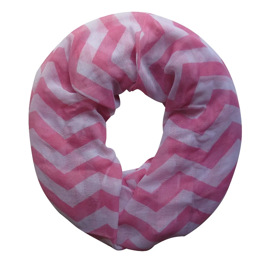 Шарф с принтом зигзаг и шевроном Бесконечность снуд петлей Женские аксессуары